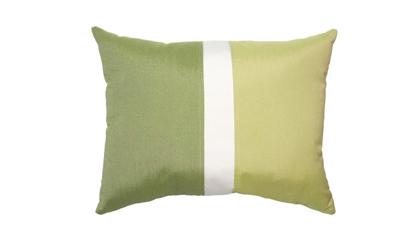 Colorblock Cilantro and Kiwi Pillow